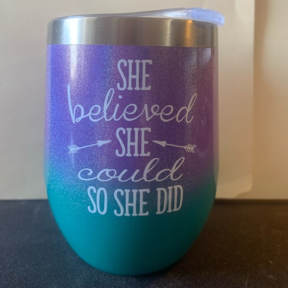 She Believed She Could So She Did cup with lid - Picture 1 of 4